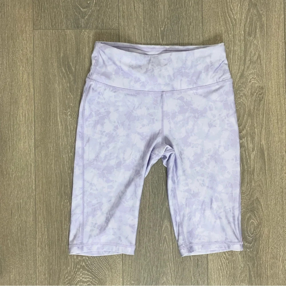 Joe Fresh Women's Active Bike Shorts Tie Dye High Rise Waist Purple Size XS - Picture 2 of 10